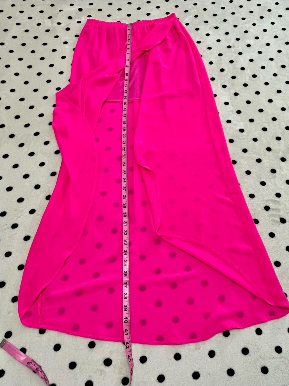 Lush Neon Pink Tulip Maxi Skirt Size M - Picture 6 of 8